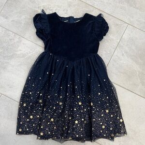 Mini Boden Blue Velvet Dress